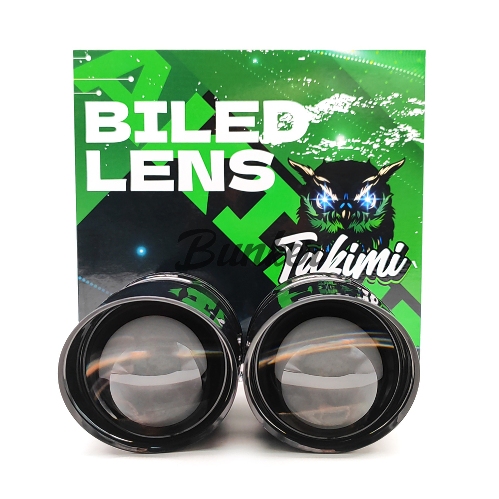 Светодиодные линзы Bi-Led модули для ПТФ Nissan TaKiMi GTR FOG 3.0" 6000K 12V