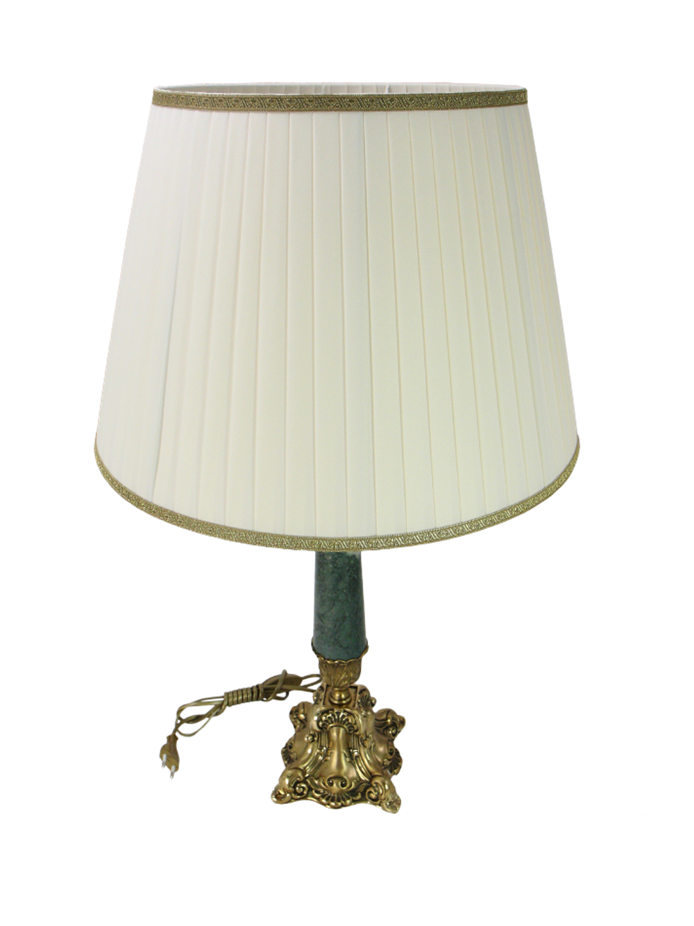 Olympus Brass Лампа настольная интерьерная на бронзовом основании с тканевым абажуром