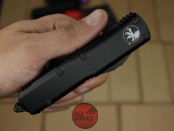 Нож Microtech UTX-85 T/E - черная рукоять, танто клинок, черный RK-392