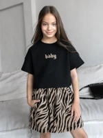 Летний костюм зебра для девочки