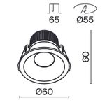 Встраиваемый светильник Technical DL034-01-06W3K-W
