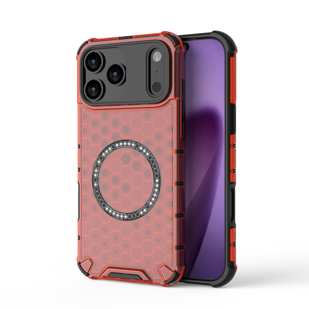 Прозрачный чехол Honeycomb Magnetic Case для iPhone 17 Pro Max