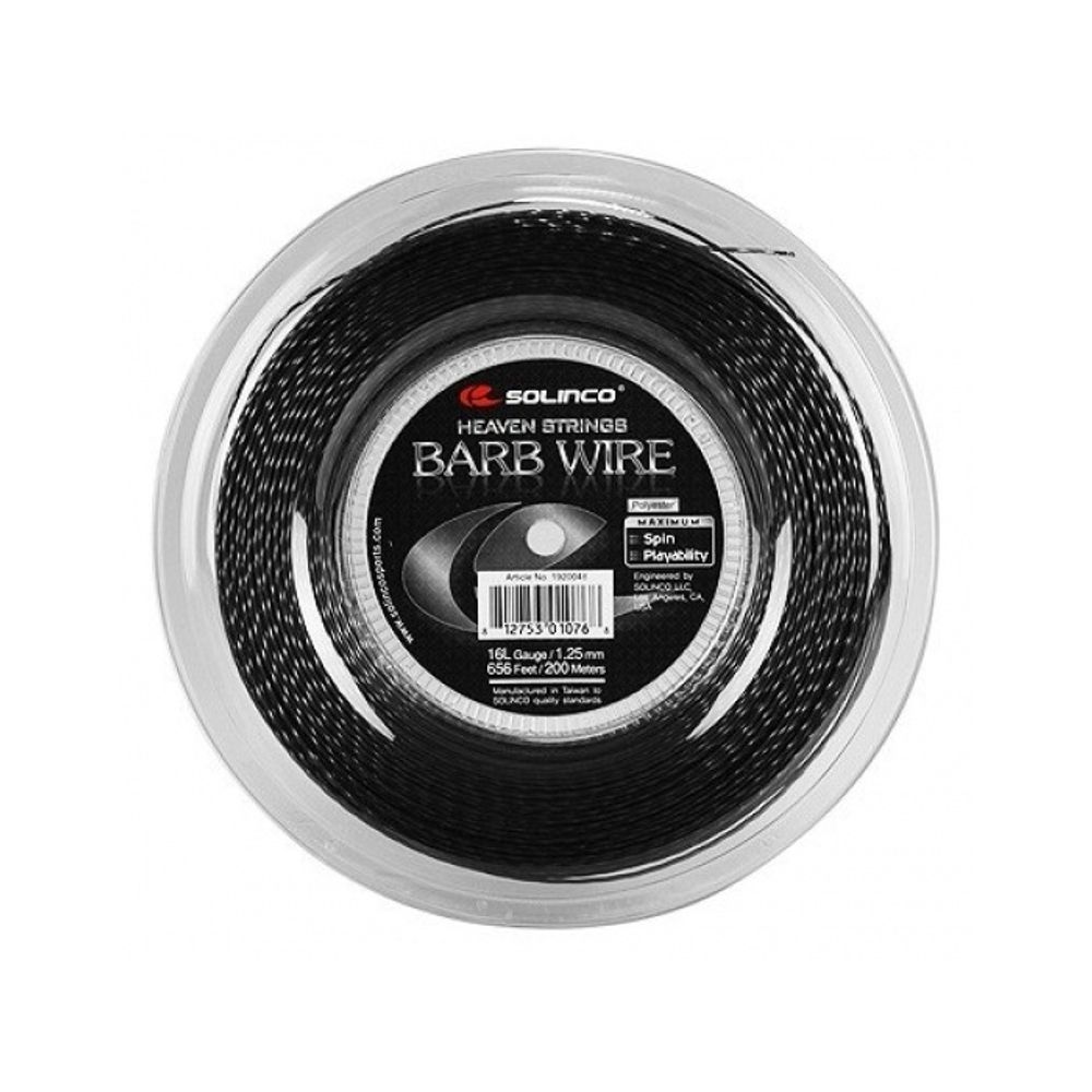 Струны для тенниса SOLINCO BARB WIRE BLACK Бобины 200 м