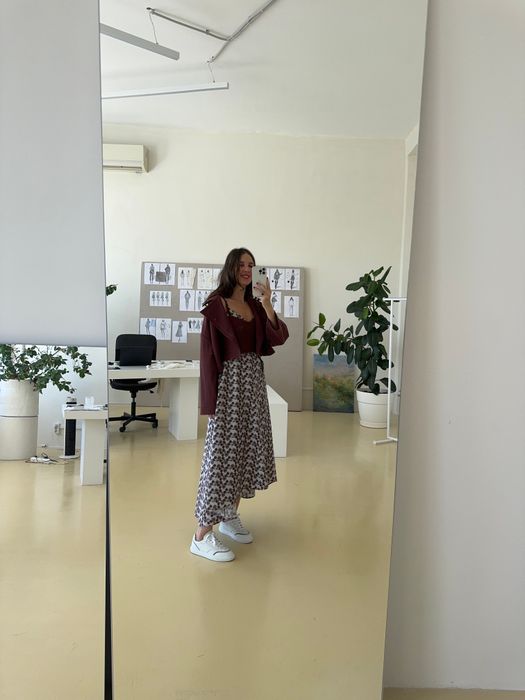 ЮБКА ДЖЕМИ БОРДОВЫЙ ПРИНТ