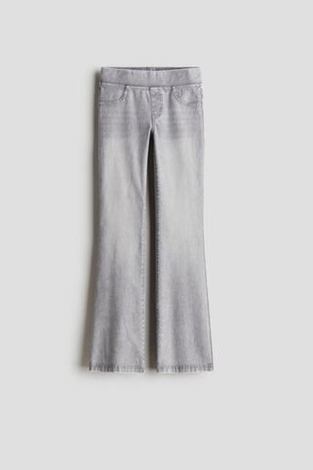 H&M Расклешенные джеггинсы, светло-серый