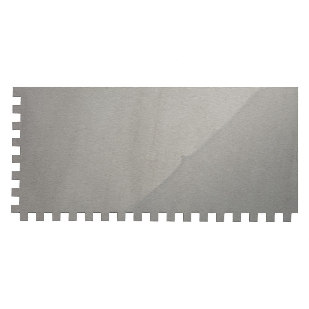 Гладилка стальная, 280 x 130 мм, зеркальная полировка, пластмассовая ручка, зуб 8 x 8 мм Matrix, 86778