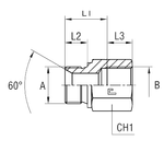 Соединение PF BSP 1/4" BSP 1/4" L48