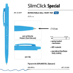 Ручка шарик. автомат. 0,5мм. синяя "SlimClick. Special" 3цв.корпуса (BrunoVisconti)