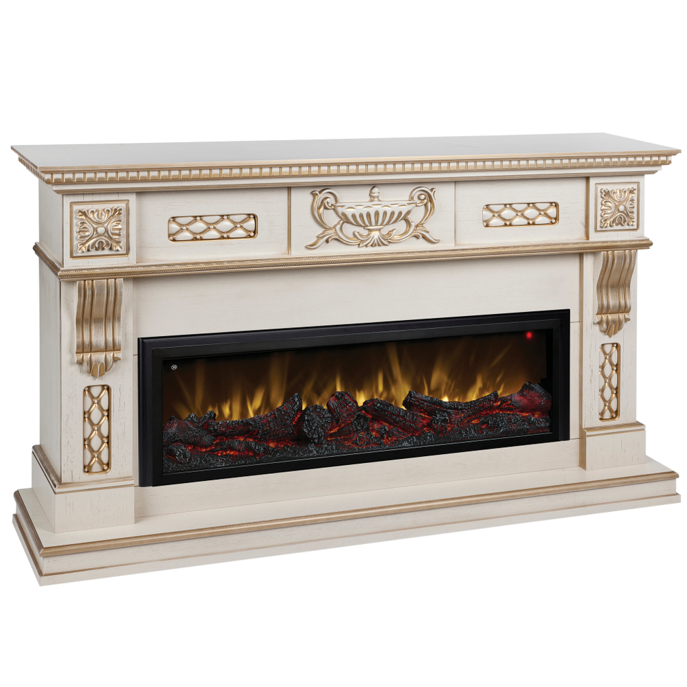 Каминокомплект Real Flame Corsica 42/BV WT с очагом Beverly 1000 (без обогрева)