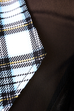 Костюм школьницы: топ, галстук, стринги черно-синий XL