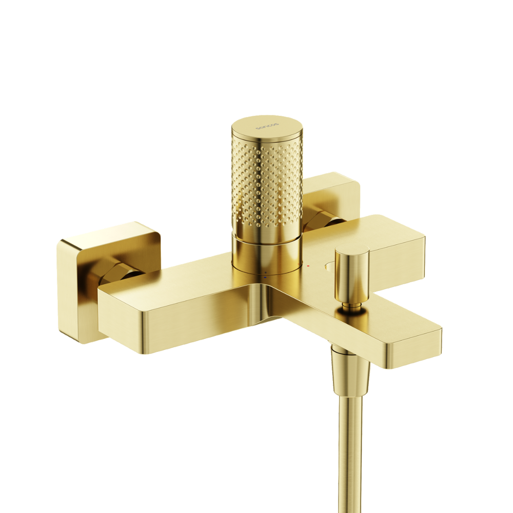 Смеситель для ванны Sancos Nexus, брашированное золото, PVD покрытие, арт. SC9014BG