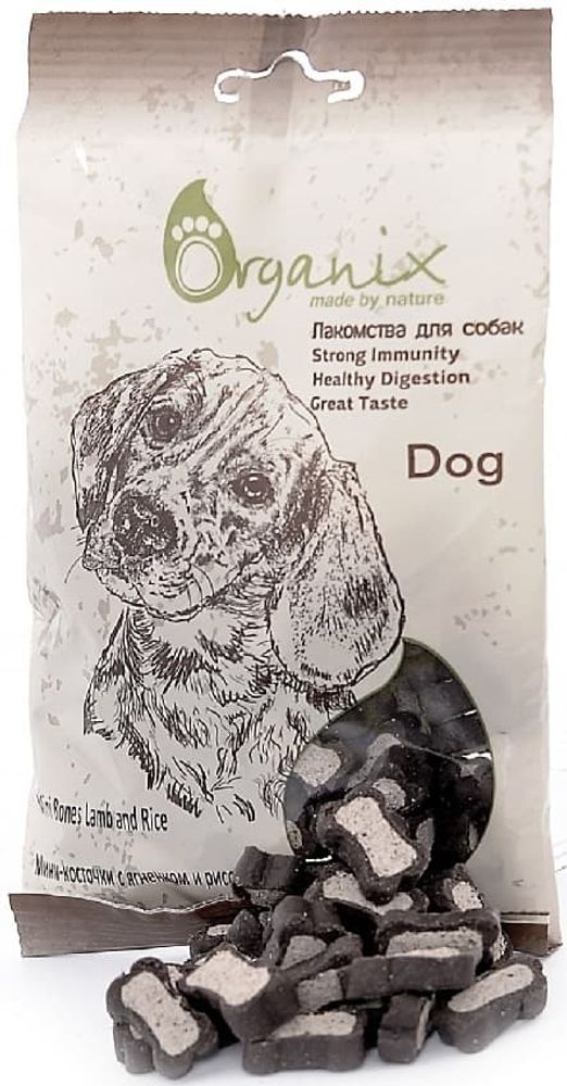 Organix Лакомства для собак Мини-косточки с ягненком и рисом
