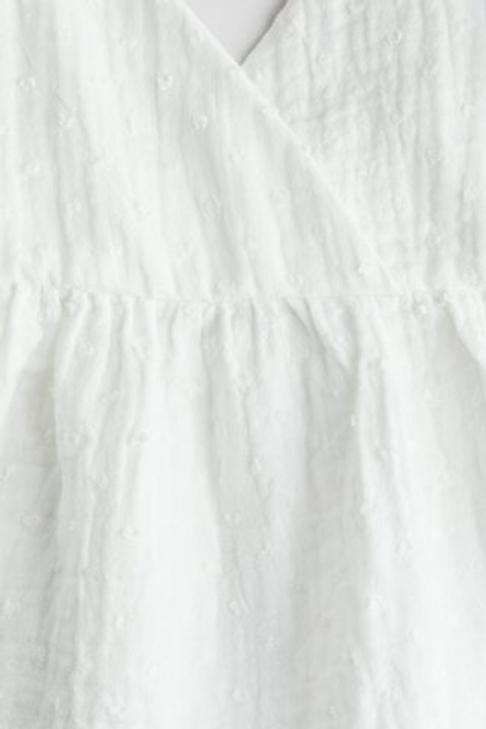 H&M Топ на бретелях с V-образным вырезом, белый