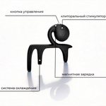 Эрекционное кольцо со стимуляцией для пар SVibe Snail JOVI Arc, черное