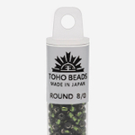 Японский бисер TOHO Round 8/0 (№37), с внутренним серебрением, прозрачный