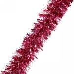 Мишура 2 м 9 см «Праздничное настроение», Малиновый