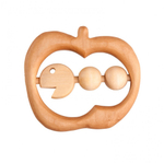 Деревянная погремушка - грызунок Очень голодная гусеница Леснушки