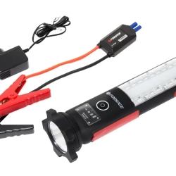 Фонарь светодиодный аккумуляторный с накопителем и функцией пуска а/м(12V,12000mAH,400Amp,480/60Lumen-бок/торц.свет,водонепр.IP54, магит,инд. зарядки) Forsage F-01396