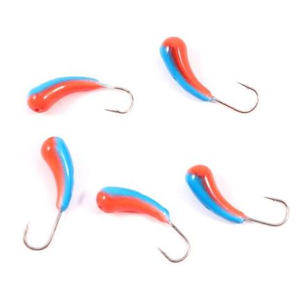 Мормышка вольф"ЯМАН"Уралка с отв, р.5, вес 1,53 цв.красно-синий