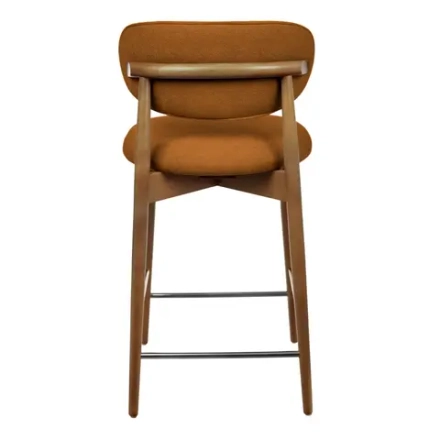 Стул полубарный Bradex Home Lucas 3 терракотовый букле, ножки цвета орех