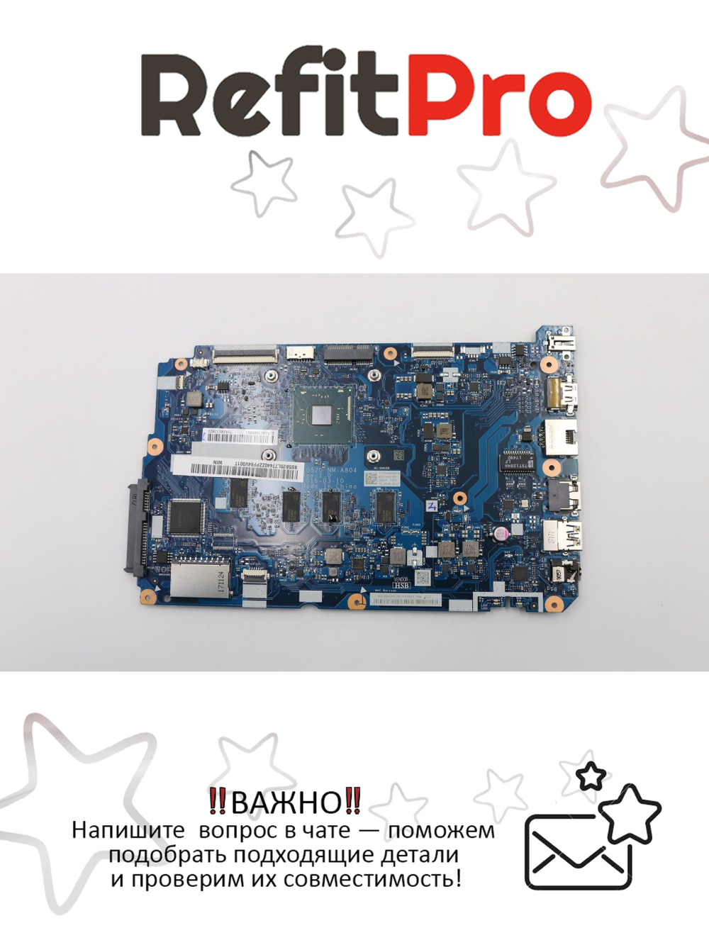 Материнская плата для ноутбука Lenovo ideapad 110-15IBR NM-A804 N3060 100M 4G WIN UMA (5B20L77440), оригинал