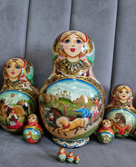Матрешка "Лето в деревне" Русские мотивы 15мест