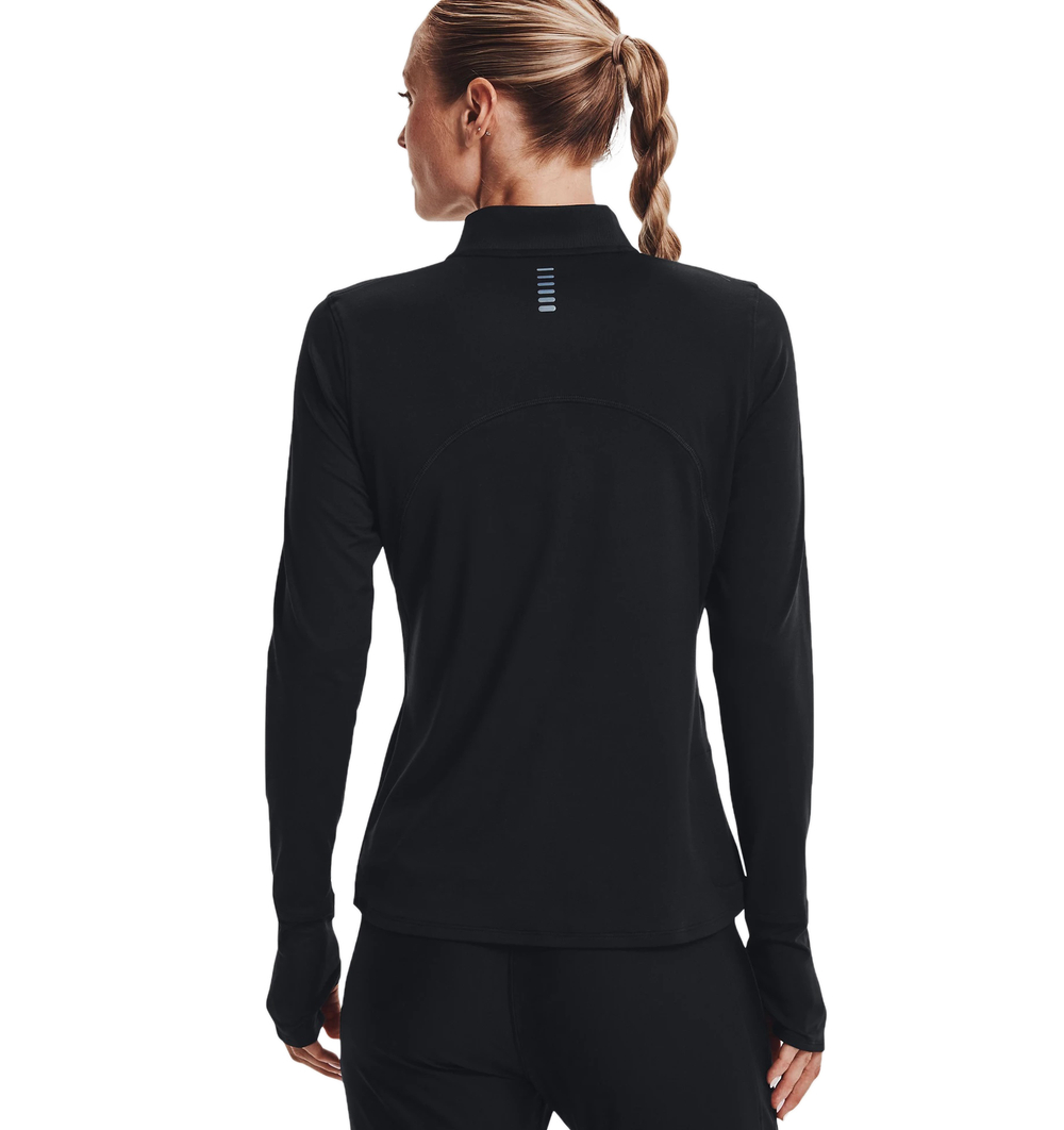 Женская теннисная футболка (dł. Рукава) Under Armour Women's UA Qualifier Run 2.0 1/2 Zip - black