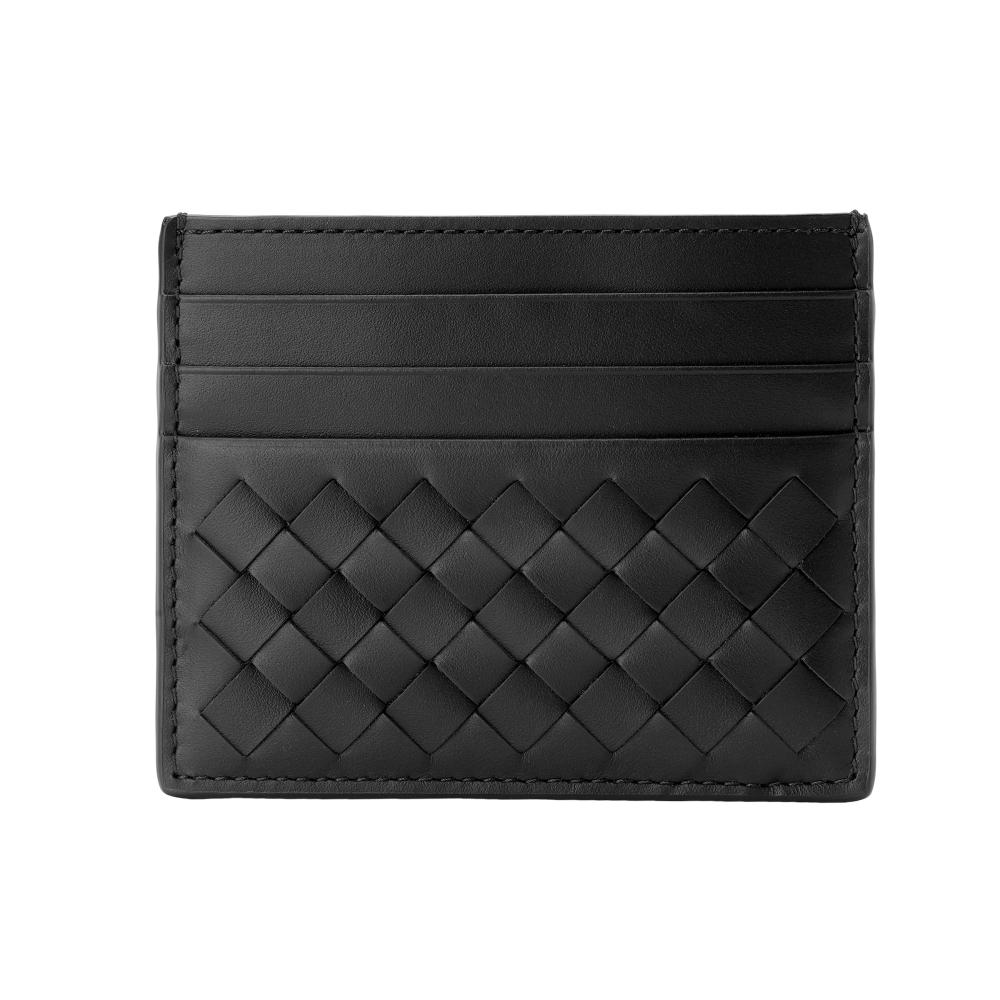 Bottega Veneta Intrecciato Card Case Black