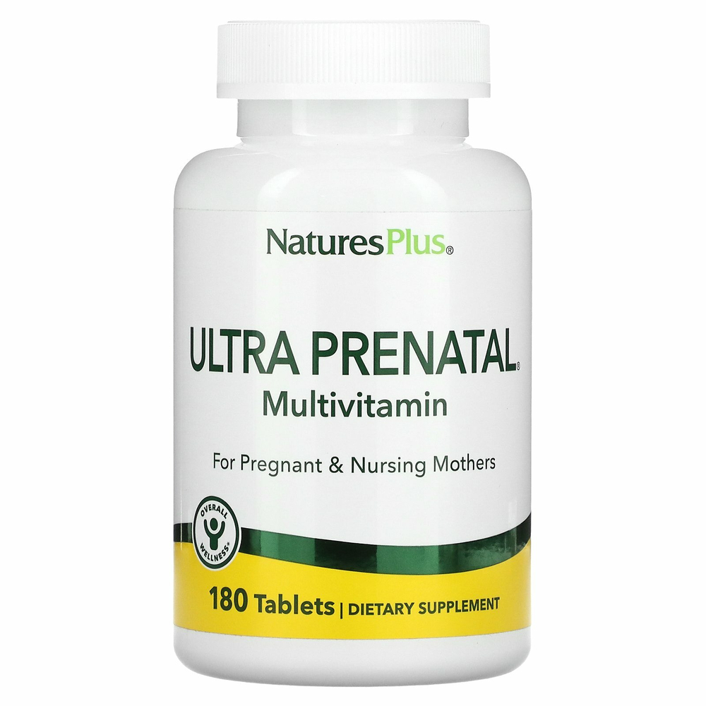 NaturesPlus, Ultra Prenatal, мультивитамины для беременных, 180 таблеток