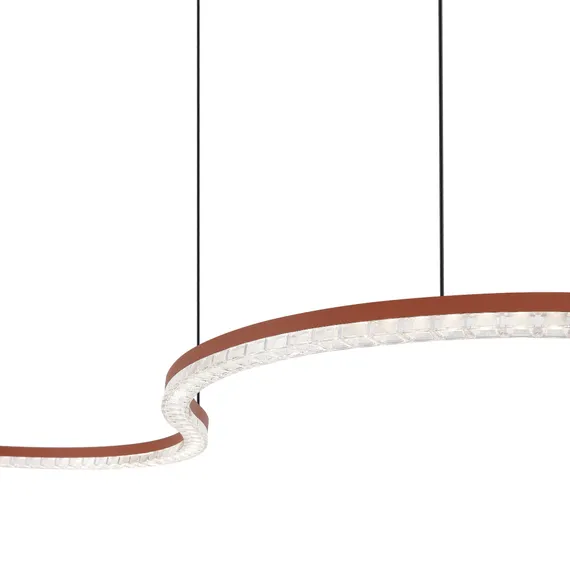 SL1018.603.01 Светильник подвесной ST-Luce терракотовый/прозрачный LED 1*65W 4000K EUCLIDICS