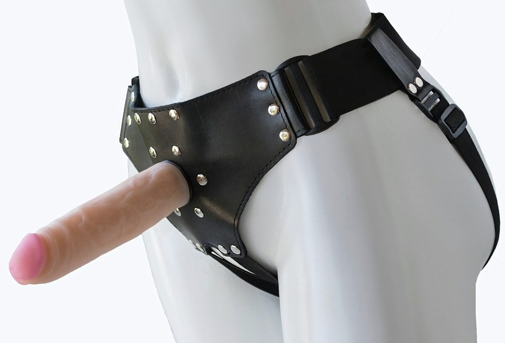 Женский мягкий пояс с насадкой Classic lux-ГЕРЦОГ - 18,2 см. (Цвет: телесный с черным)