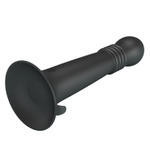 Черный стимулятор с поступательными движениями и вращением Stellan - 19,1 см. (Цвет: черный)