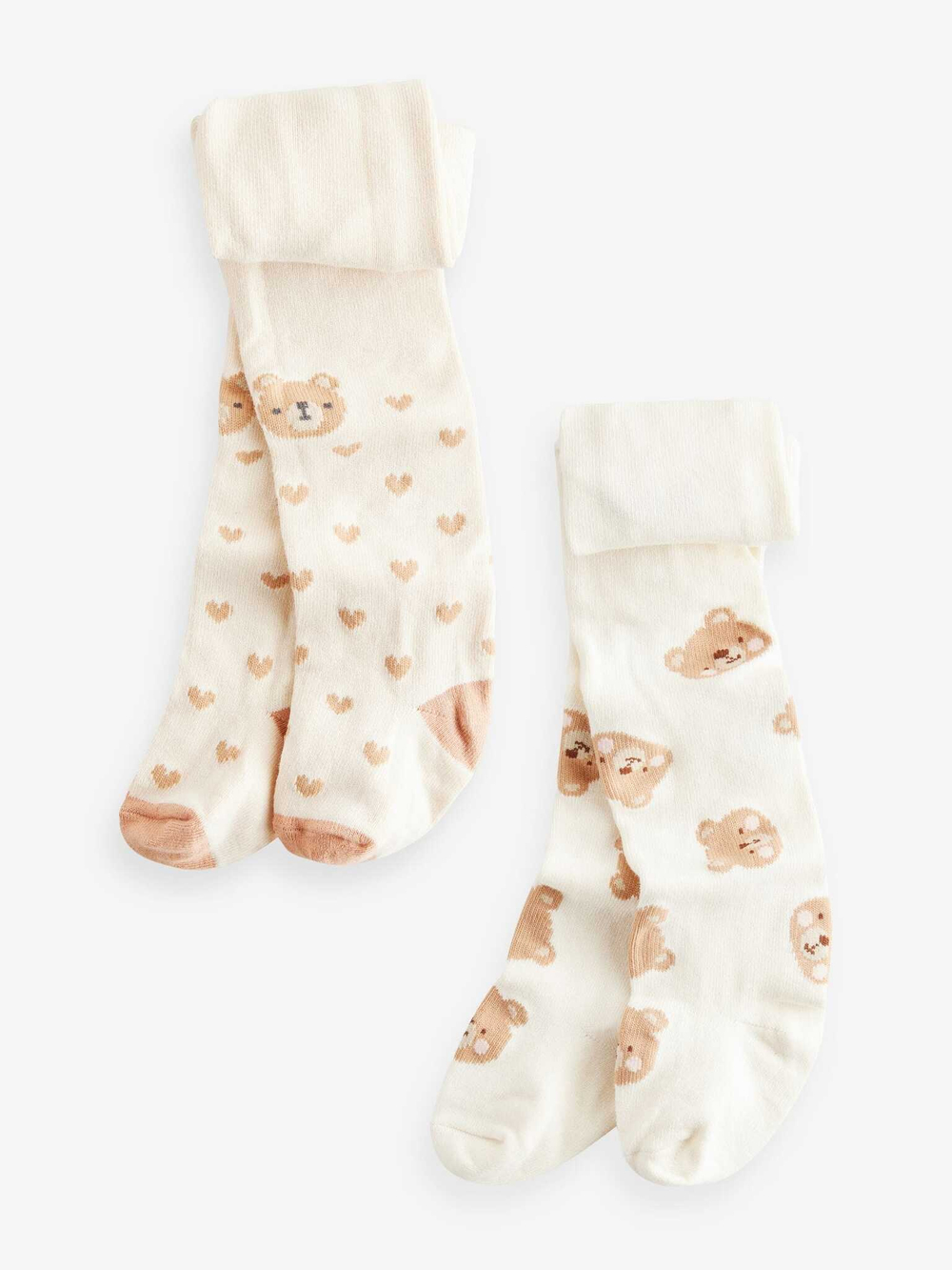 Колготки для малышей Next K84-701, 2 шт., Кремовый