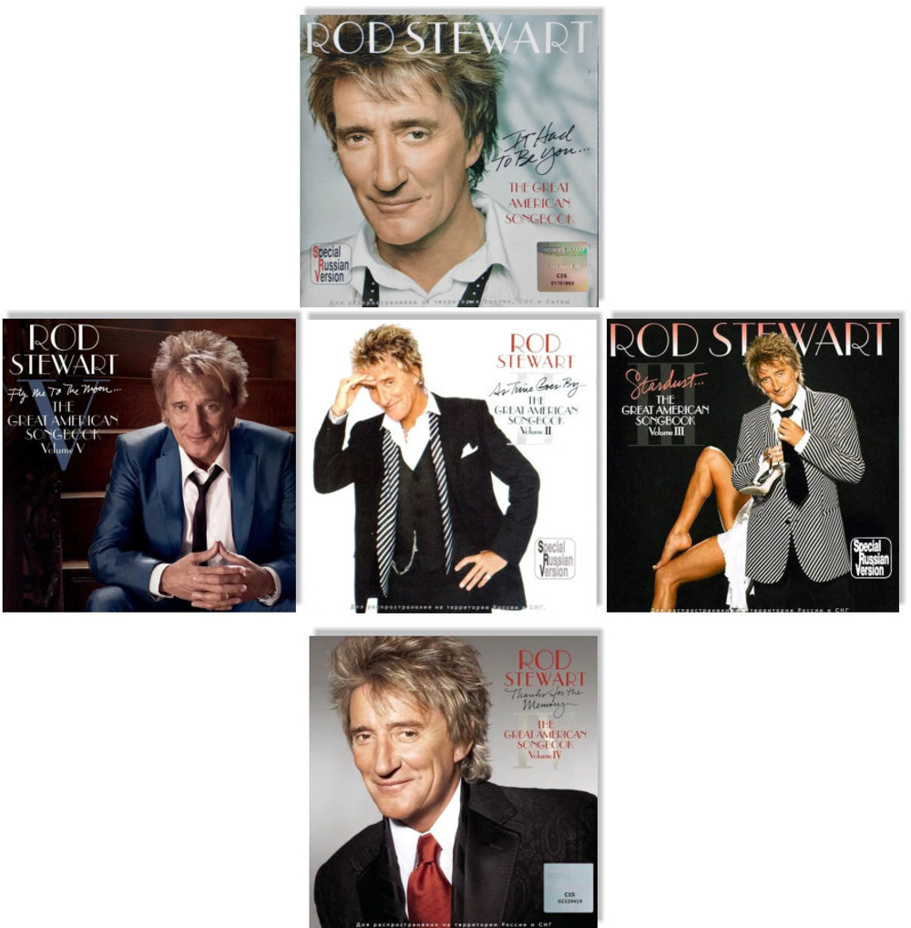 Комплект / Rod Stewart: The Great American Songbook (5CD)
