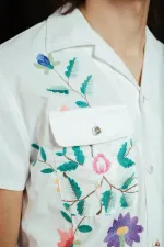 Рубашка Soeurs с Садовыми Цветами белая