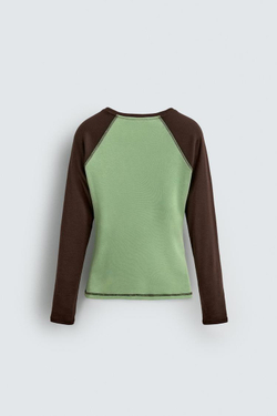 ZARA HARRY LAMBERT X DISNEY ФУТБОЛКА С ПРИНТОМ МИККИ МАУСА, ЗЕЛЕНЫЙ