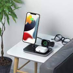 Беспроводное зарядное устройство Satechi Magnetic 3 in 1 серый космос
