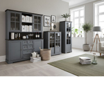 Шкаф-витрина деревянная Лэйквью 60х41х170 см, сервант с 4 полками, из массива сосны