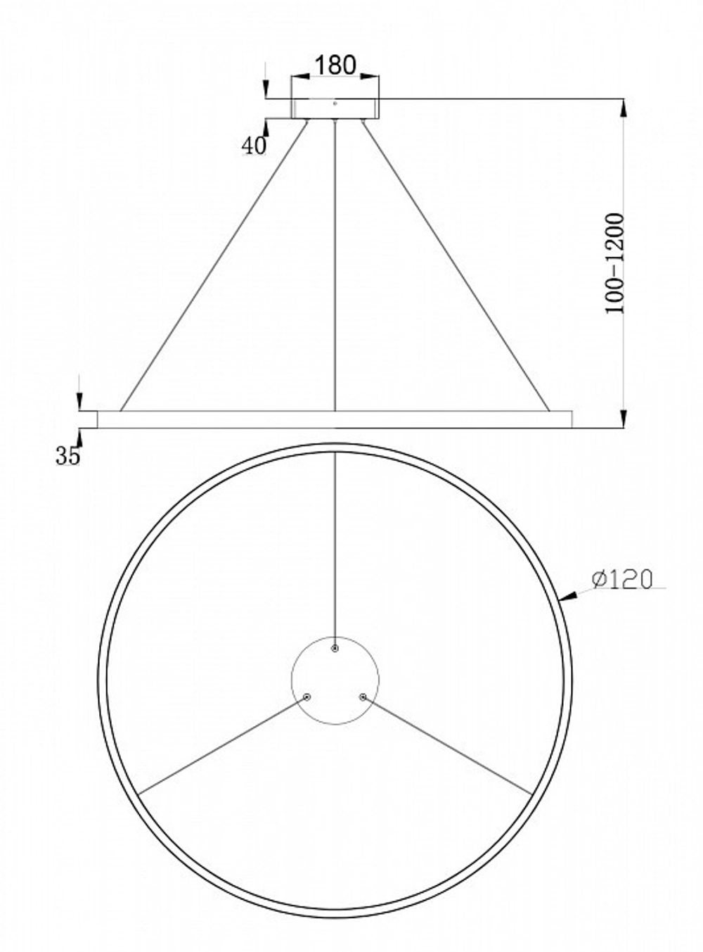 Подвесной светильник Maytoni Rim MOD058PL-L65B4K