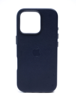 Кожаный чехол Leather Case iPhone 16 Pro Темно Синий