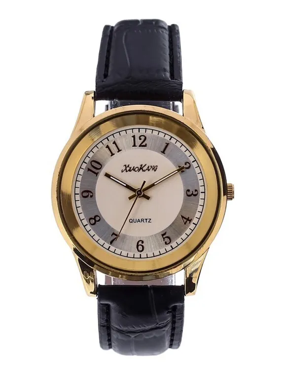 Часы наручные мужские "Дант", ремешок экокожа, d-3 см, микс