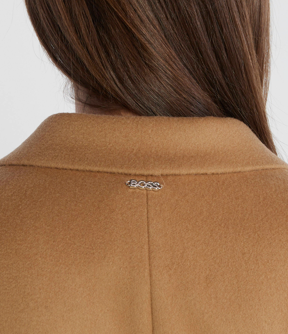 Хлопковое пальто BOSS BLACK - коричневый(50501019)