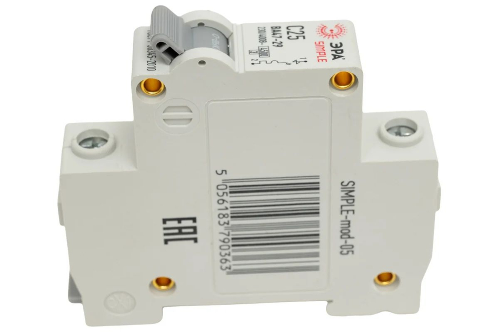 Выключатель автоматический модульный 1п C 25А 4.5кА ВА 47-29 SIMPLE-mod-05 ЭРА Б0039222