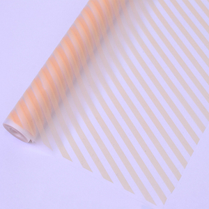 Пленка матовая с рисунком "Диагональ" Кремовая