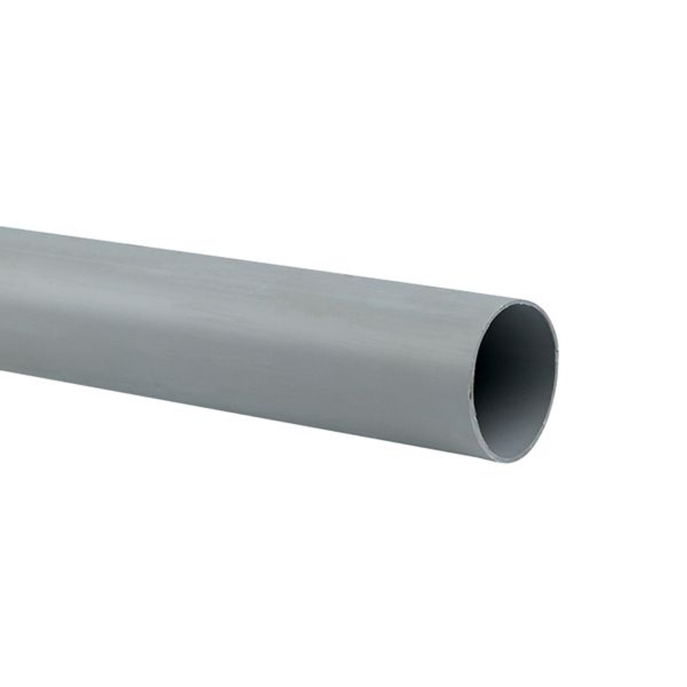 Труба гладкая ПВХ жесткая d40 мм (3 м) (57 м/уп) серая EKF-Plast (57.00 шт.)