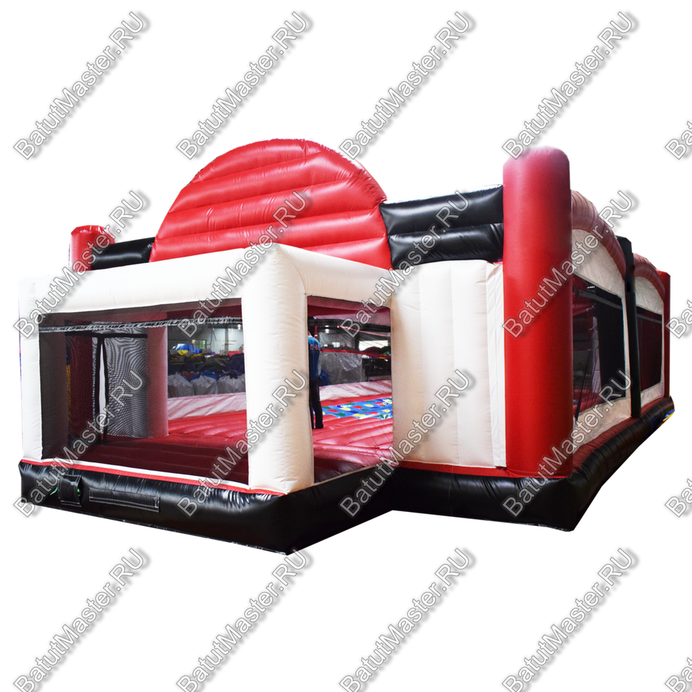 Надувная спортивная площадка "Три в одном", 16*8*2,2 м