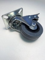 Колесо мебельное поворотное D=50мм H=70мм со стопором, 2 шт