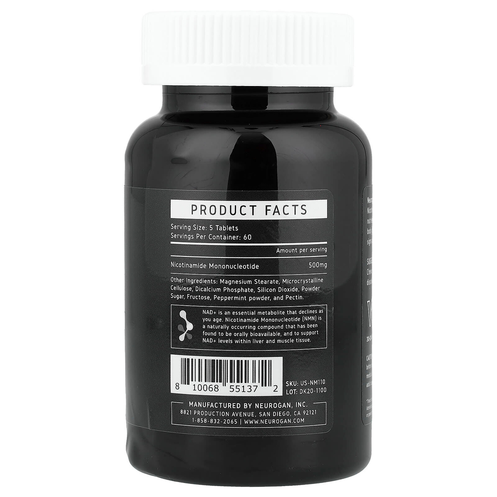 Neurogan Health, NMN, мята, 300 таблеток (100 мг в 1 таблетке)