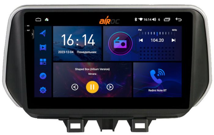 Магнитола для Hyundai Tucson 2018-2021 - AIROC 2K RI-2023 Android 12, Быстрая, QLed+2K, CarPlay, SIM-слот