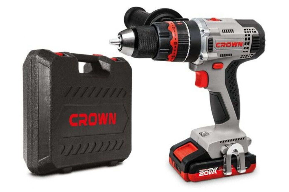Аккумуляторный ударный шуруповерт CROWN CT21075HMX-2 BMC